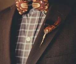 Men Roost - Brackish Plum Thicket Feather Hat Pin