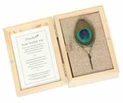 Jekyll - Brackish Plum Thicket Feather Hat Pin Men