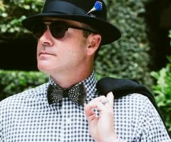 Men Twilight- Brackish Plum Thicket Feather Hat Pin