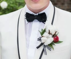 Rice - Brackish Goose Feather Bow Tie