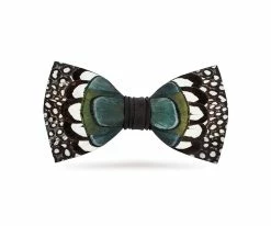 Cheap ๐งจ Edisto - Brackish Guinea & Pheasant Feather Bow Tie ๐ 10 Edisto - Brackish Guinea & Pheasant Feather Bow Tie