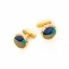 Brackish Capers - Peacock Feather Cuff Links Men
