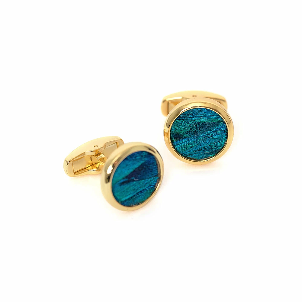 Hot Sale โ Brackish Frip - Peacock Feather Cuff Links ๐ฅฐ 5 Brackish Frip - Peacock Feather Cuff Links
