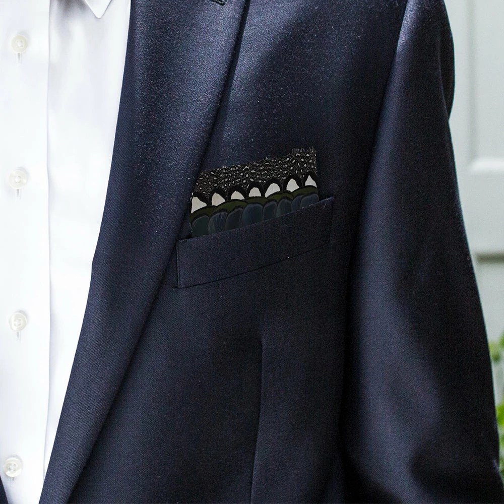 Cheapest ๐ฏ Brackish Men Big Bay - Pheasant Feather Pocket Square โจ 6 Brackish Men Big Bay - Pheasant Feather Pocket Square