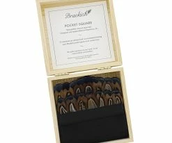 Promo 🥰 Brackish Constan - Pheasant Feather Pocket Square Men ⭐ 10 Brackish Constan - Pheasant Feather Pocket Square Men