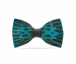 Chisolm - Brackish Peacock Feather Bow Tie Men