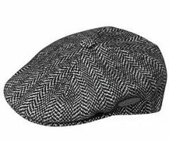 Men Wool Herringbone 504 - Kangol Wool Flat Cap