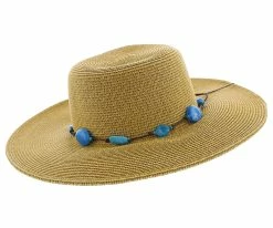 Men Sophisticated Sun - Jeanne Simmons Natural Paper Braid Wide Brim Hat - 1480