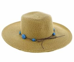 Men Sophisticated Sun - Jeanne Simmons Natural Paper Braid Wide Brim Hat - 1480