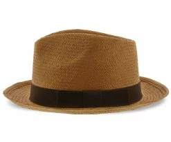 Hot Sale ๐ฅ Men Williamsburg - Brooklyn Toast Straw Pinch Front Fedora Hat - BKN1469 ๐ฏ 19 Men Williamsburg - Brooklyn Toast Straw Pinch Front Fedora Hat - BKN1469