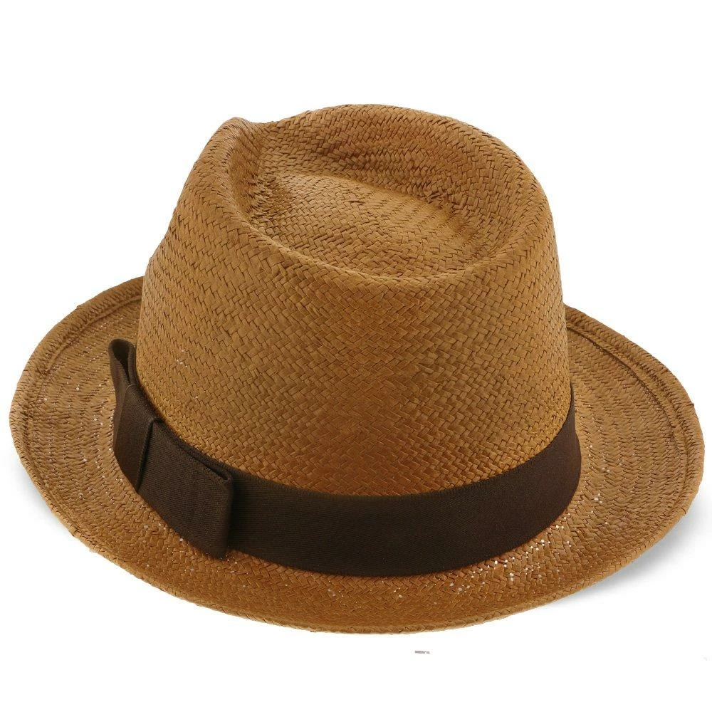 Hot Sale ๐ฅ Men Williamsburg - Brooklyn Toast Straw Pinch Front Fedora Hat - BKN1469 ๐ฏ 8 Men Williamsburg - Brooklyn Toast Straw Pinch Front Fedora Hat - BKN1469