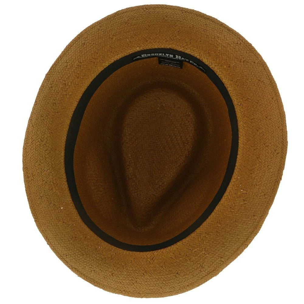 Hot Sale ๐ฅ Men Williamsburg - Brooklyn Toast Straw Pinch Front Fedora Hat - BKN1469 ๐ฏ 12 Men Williamsburg - Brooklyn Toast Straw Pinch Front Fedora Hat - BKN1469