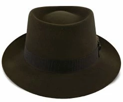 Main Street - Dobbs Walnut Fur Felt Porkpie Hat - DFMNST Men