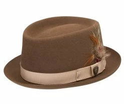 Main Street - Dobbs Walnut Fur Felt Porkpie Hat - DFMNST Men