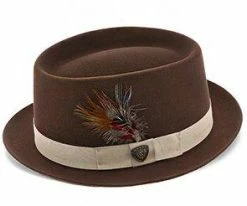 Main Street - Dobbs Walnut Fur Felt Porkpie Hat - DFMNST Men