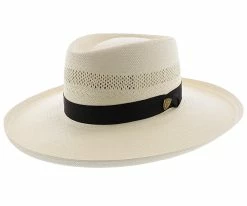 San Juan - Dobbs Vented Shantung Straw Fedora Hat