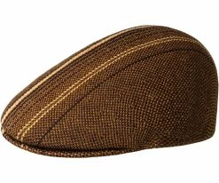 Men Birds Eye Stripe 507 - Kangol Flat Cap