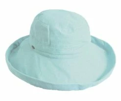 Bliss - Scala LC484 White Cotton Medium Brim Bretton Bucket Hat