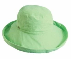 Bliss - Scala LC484 White Cotton Medium Brim Bretton Bucket Hat