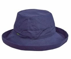 Bliss - Scala LC484 White Cotton Medium Brim Bretton Bucket Hat