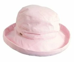 Bliss - Scala LC484 White Cotton Medium Brim Bretton Bucket Hat