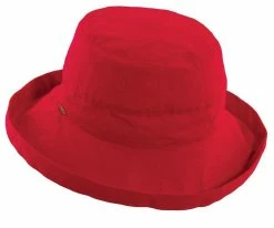 Bliss - Scala LC484 White Cotton Medium Brim Bretton Bucket Hat