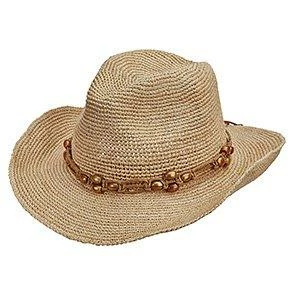 Promo ๐ Ingenious - Scala LR695OS Natural Fine Crocheted Raffia Straw Western Hat ๐ฅ 1 Ingenious - Scala LR695OS Natural Fine Crocheted Raffia Straw Western Hat