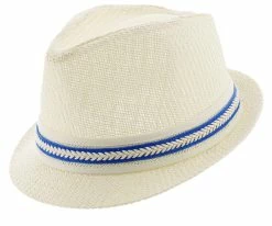 Brand new ๐ Starboard - Tropical Trends LS208 Paper Braid Straw Fedora Hat W/ Anchor Button Hat Pin Men โค๏ธ 42 Starboard - Tropical Trends LS208 Paper Braid Straw Fedora Hat W/ Anchor Button Hat Pin Men