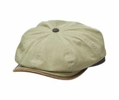 Dorfman Pacific Newbie - DPC MC345 Navy Pigment Dyed Twill 8 Panel Newsboy Cap