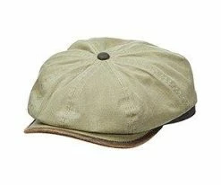 Dorfman Pacific Newbie - DPC MC345 Navy Pigment Dyed Twill 8 Panel Newsboy Cap