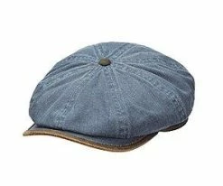 Dorfman Pacific Newbie - DPC MC345 Navy Pigment Dyed Twill 8 Panel Newsboy Cap