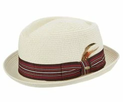 Men Bookie - Scala MS164 Paper Braid Stingy Brim Fedora Hat