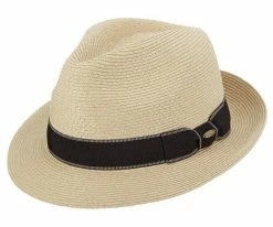 Men Wyatt - Scala Straw Fedora Hat