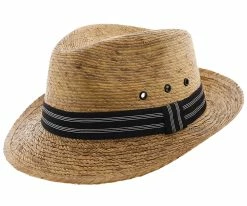 Skipper - Dorfman Pacific Braided Palm Fiber Fedora Men