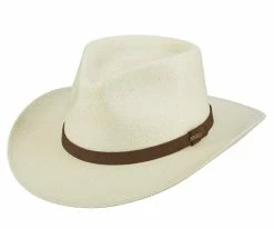 Houston - Scala P213 Natural Panama Straw Outback Hat