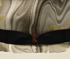 Hot Sale ⌛ Luminosity - Santana Multi-Colored Swirl Shantung Straw Fedora Hat Men ✔️ 17 Luminosity - Santana Multi-Colored Swirl Shantung Straw Fedora Hat Men