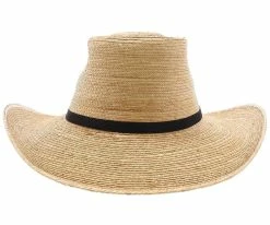 Sunbody Oak Boxtop Hat - Natural Hand Woven Guatemalan Palm Hat