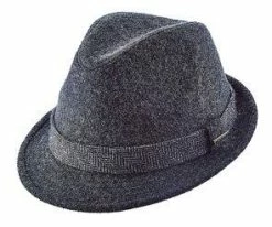 Lennon - Stetson STW207 Grey Wool Blend Fedora Hat Men