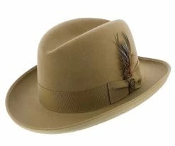 Deals ๐งจ Men Homburg - Stetson Fur Felt Homburg Hat - TFHOMBB ๐ 22 Men Homburg - Stetson Fur Felt Homburg Hat - TFHOMBB