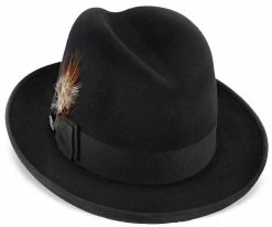 Deals ๐งจ Men Homburg - Stetson Fur Felt Homburg Hat - TFHOMBB ๐ 19 Men Homburg - Stetson Fur Felt Homburg Hat - TFHOMBB