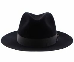 Brand new ๐ Men Obsidian - Stetson Beaver/Chinchilla Fur Felt Fedora Hat โ 11 Men Obsidian - Stetson Beaver/Chinchilla Fur Felt Fedora Hat
