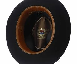 Brand new ๐ Men Obsidian - Stetson Beaver/Chinchilla Fur Felt Fedora Hat โ 16 Men Obsidian - Stetson Beaver/Chinchilla Fur Felt Fedora Hat