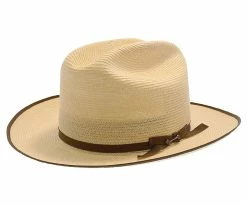 Men Open Road - Stetson Hemp Straw Fedora Hat