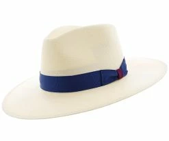 Santa Monica - Stetson Natural Wide Brim Shantung Straw Fedora Hat