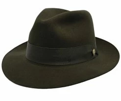 Flash Sale ⌛ Men Lucky Strike - Stetson Wool Felt Fedora Hat ❤️ 44 Men Lucky Strike - Stetson Wool Felt Fedora Hat