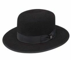 Marfa - Stetson Black Wool Felt Fedora Hat - TWMRFA Men