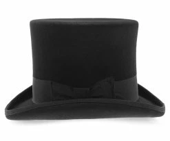 Mad Hatter - Walrus Hats Wool Felt 6 In. Height Victorian Top Hat - H7020 Men