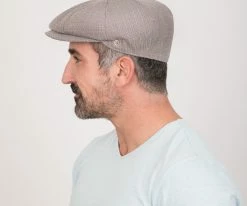 Men Textbook - Walrus Hats Sage/Grey Polyester 8 Panel Newsboy Cap