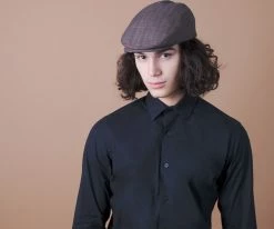 Men The Fairway - Walrus Hats Brown/Red Plaid Polyester Ivy Cap