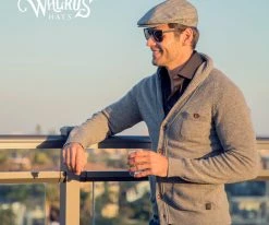 Men Director - Walrus Hats Grey Plaid Polyester Ivy Cap